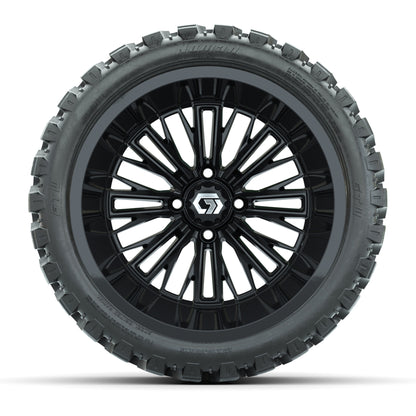 GTW® Viper Gloss Black 15 in Wheels with 23X10-R15 Nomad Steel Belted Radial All-Terrain Tires - Full Set