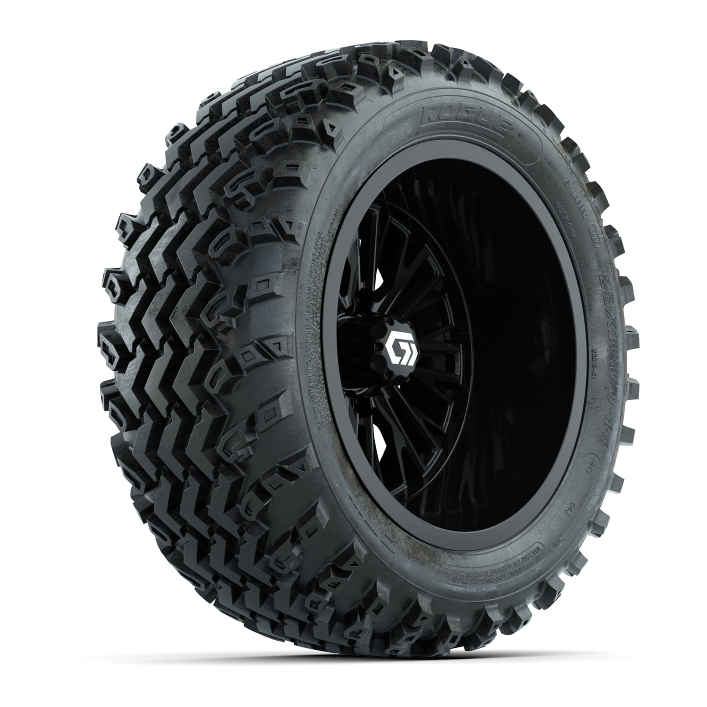 GTW® Viper Gloss Black 14 in Wheels with 23X10-R14 Rogue All-Terrain Tires - Full SetItem # A19-2646