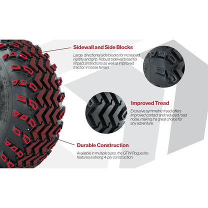 GTW® Assault Matte Bronze 14 in Wheels with 23X10-R14 Rogue All-Terrain Tires - Full Set