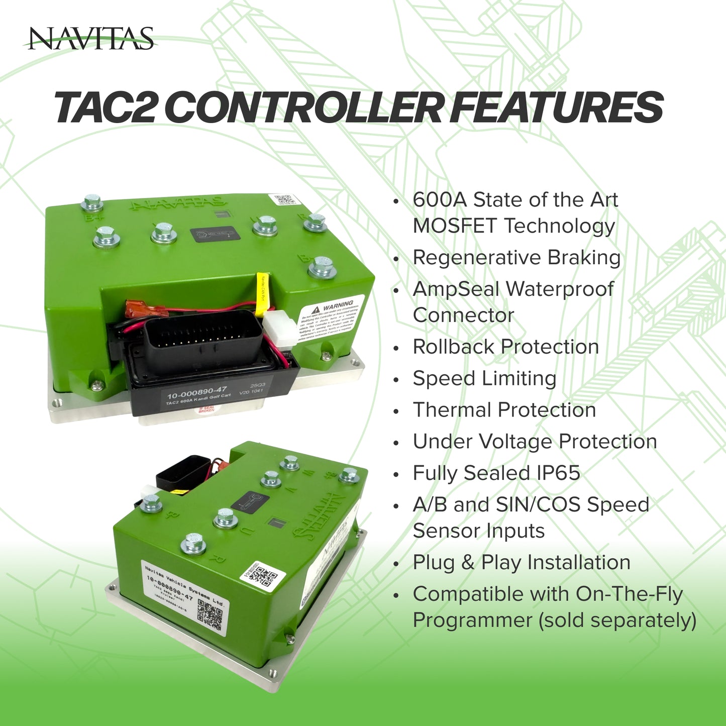 Yamaha Drive2 Navitas 600-Amp 48-Volt AC Upgrade Controller Kit Upgrade