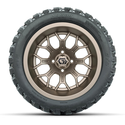 GTW® Assault Matte Bronze 14 in Wheels with 23X10-R14 Nomad Steel Belt Radial All-Terrain Tires - Full Set
