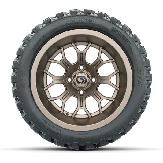 GTW® Assault Matte Bronze 14 in Wheels with 23X10-R14 Nomad Steel Belt Radial All-Terrain Tires - Full Set