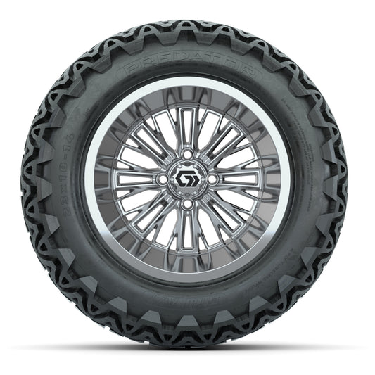 GTW® Viper Chrome 14 in Wheels with 23X10-14 Predator All-Terrain Tires - Full Set