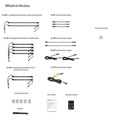 Extreme Strips - 2/4 Seat Cart (No LED Controller)