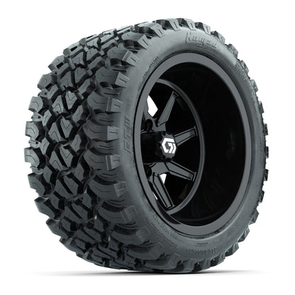 GTW® Reaper Gloss Black 14 in Wheels with 23X10-R14 Nomad Steel Belt Radial All-Terrain Tires - Full Set