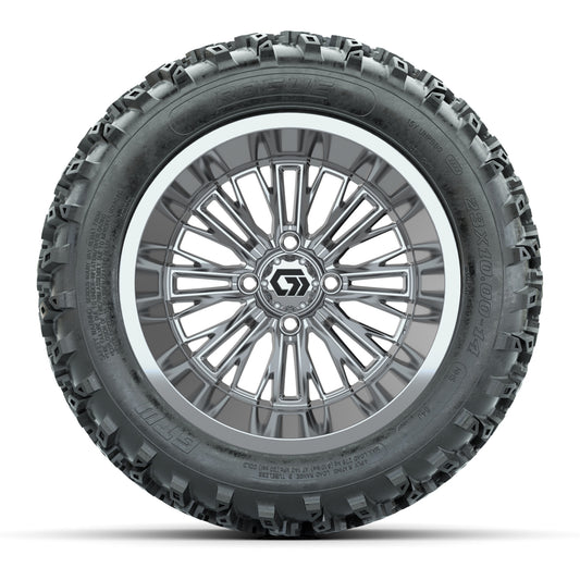 GTW® Viper Chrome 14 in Wheels with 23X10-R14 Rogue All-Terrain Tires - Full Set