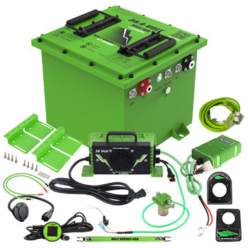 EZGO TXT 36V 105AH Heated Bolt Energy Lithium Battery Kit
