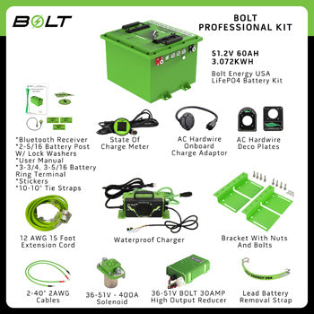 Yamaha 48V 60AH Bolt Energy Lithium Battery Kit