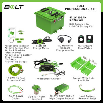 Yamaha 48V 105AH Heated Bolt Energy Lithium Battery Kit