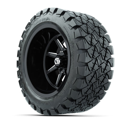 GTW® Reaper Black/Machined 14 in Wheels with 22X10-14 Timberwolf All-Terrain Tires - Full Set