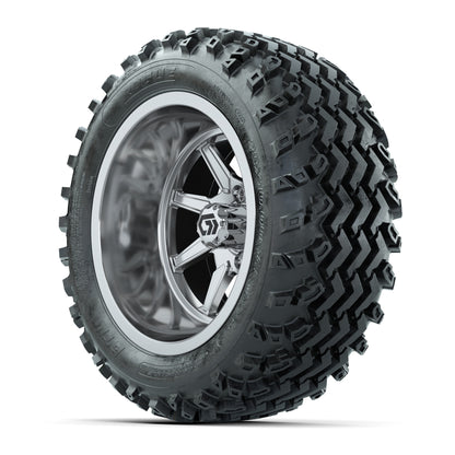 GTW® Reaper Chrome 14 in Wheels with 23X10-R14 Rogue All-Terrain Tires - Full Set