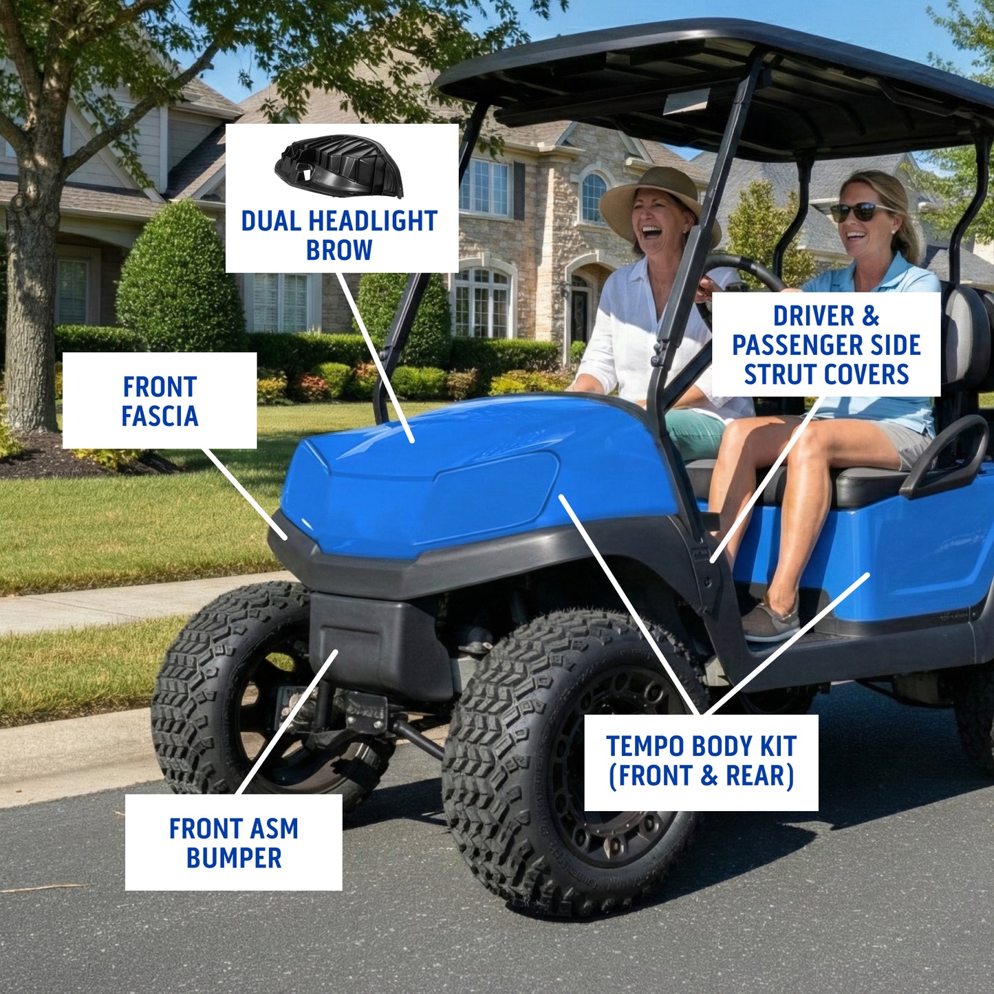 Club Car Precedent to Club Car Tempo Conversion Package - Pick Color