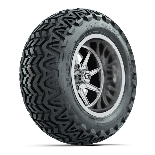 GTW® Reaper Chrome 14 in Wheels with 23X10-14 Predator All-Terrain Tires - Full Set