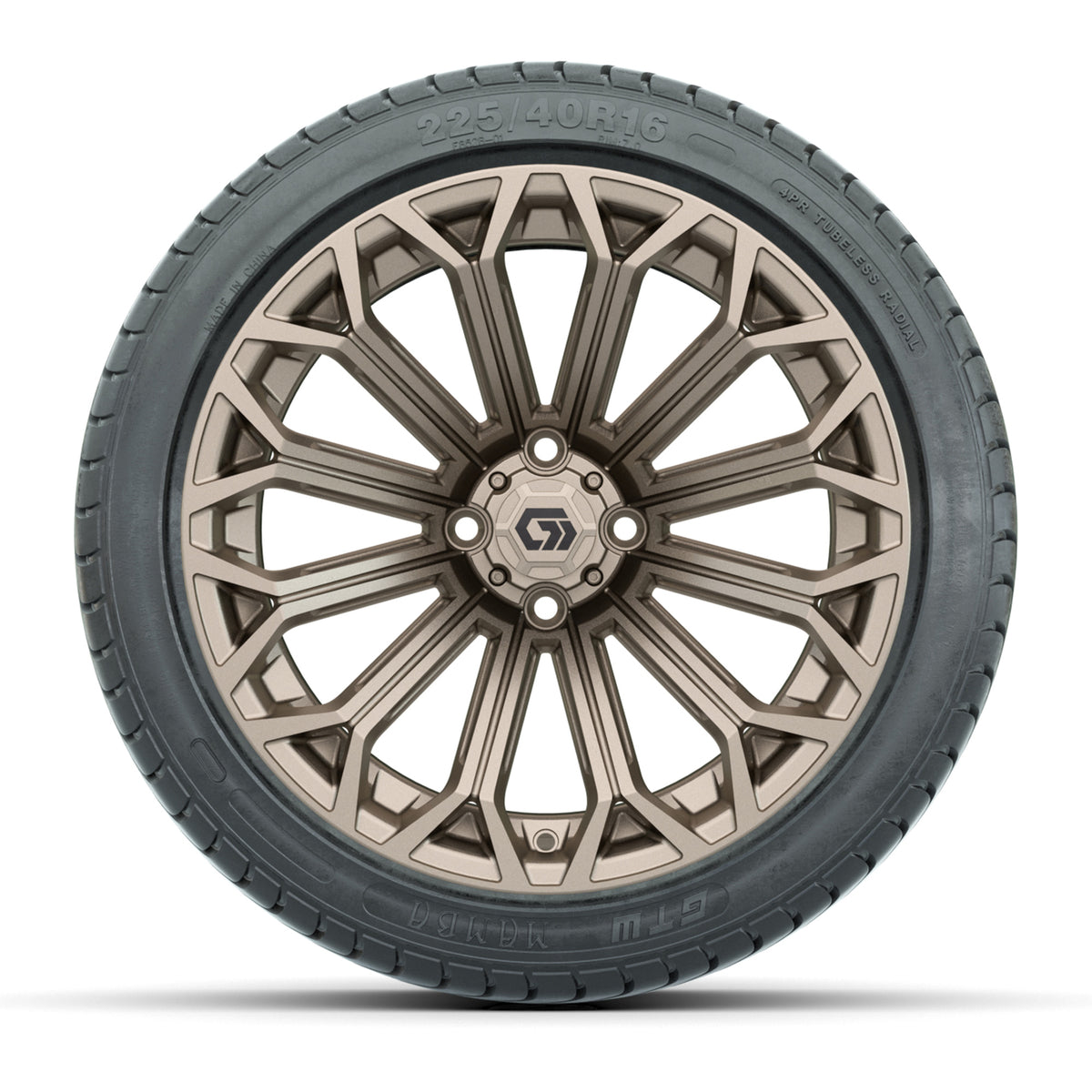GTW® Phantom Matte Bronze 16 in Wheels with 225/40-R16 Mamba Street Tires - Full Set