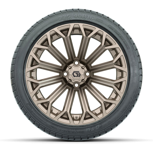 GTW® Phantom Matte Bronze 16 in Wheels with 225/40-R16 Mamba Street Tires - Full Set
