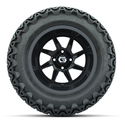 GTW® Reaper Gloss Black 14 in Wheels with 23X10-14 Predator All-Terrain Tires - Full Set