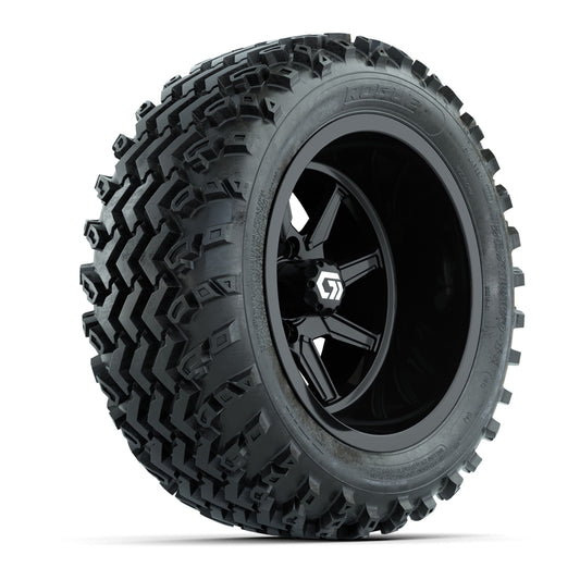GTW® Reaper Gloss Black 14 in Wheels with 23X10-R14 Rogue All-Terrain Tires - Full Set