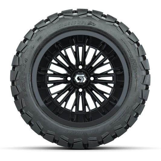 GTW® Viper Gloss Black 14 in Wheels with 22X10-14 Timberwolf All-Terrain Tires - Full Set