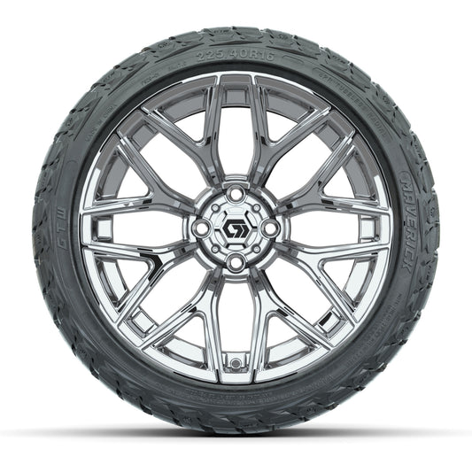 GTW® Monaco Chrome 16 in Wheels with 225/40-R16 Maverick Street Tires - Full Set