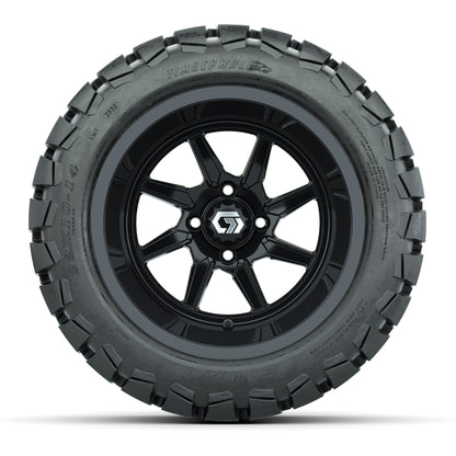 GTW® Reaper Gloss Black 14 in Wheels with 22X10-14 Timberwolf All-Terrain Tires - Full Set