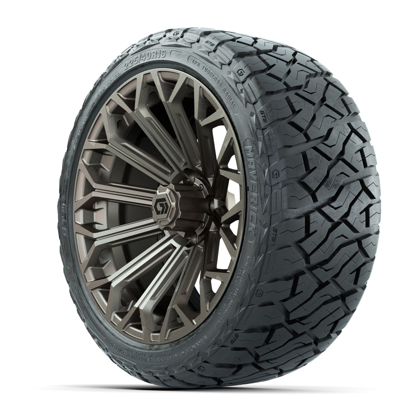 GTW® Phantom Matte Bronze 16 in Wheels with 225/40-R16 Maverick Street Tires - Full Set