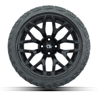 GTW® Monaco Gloss Black 16 in Wheels with 225/40-R16 Maverick Street Tires - Full Set