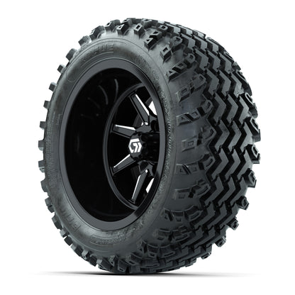GTW® Reaper Black/Machined 14 in Wheels with 23X10-R14 Rogue All-Terrain Tires - Full Set