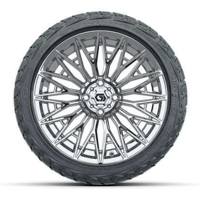 GTW® Blur Chrome 16 in Wheels with 225/40-R16 Maverick Street Tires - Full Set