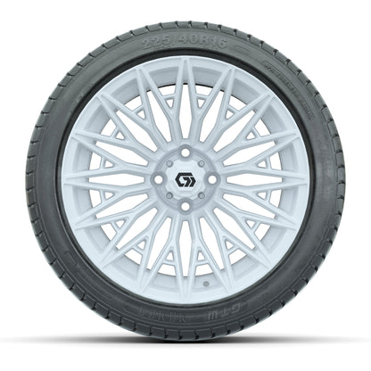 GTW® Blur Gloss White 16 in Wheels with 225/40-R16 Mamba Street Tires - Full Set