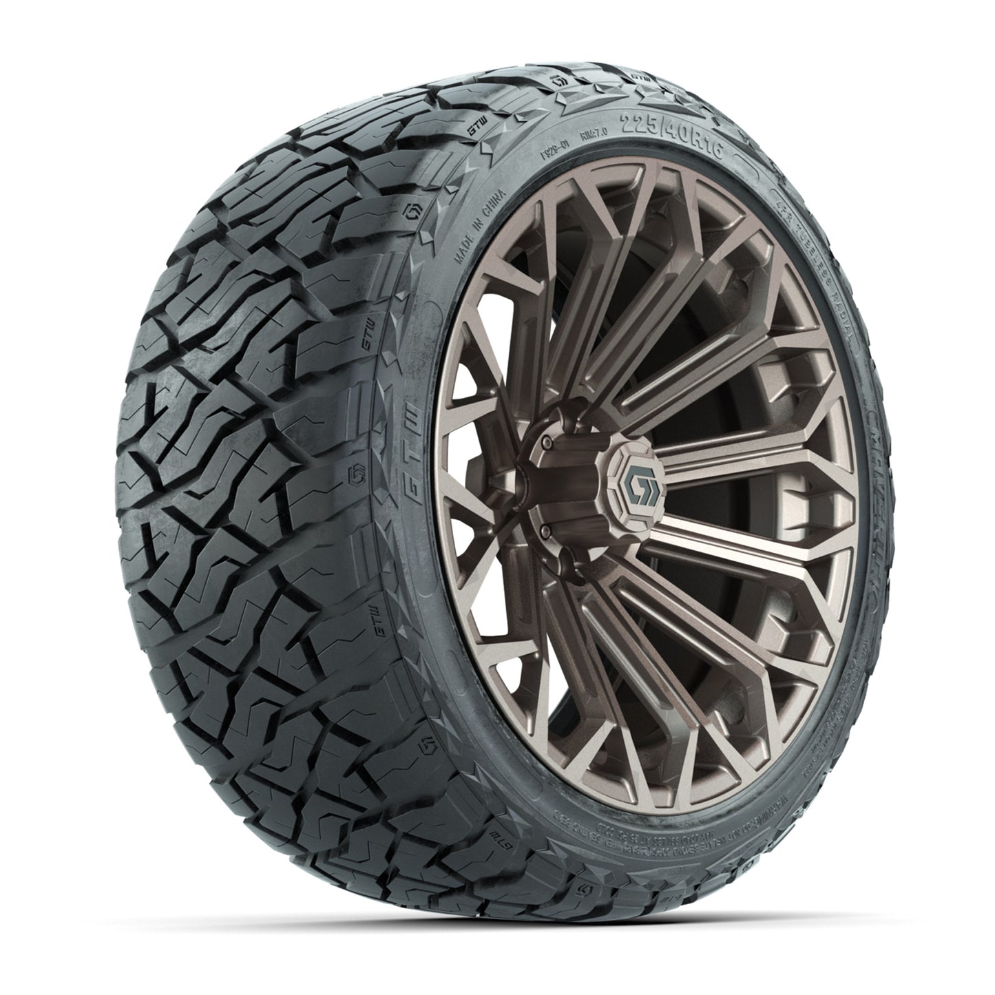 GTW® Phantom Matte Bronze 16 in Wheels with 225/40-R16 Maverick Street Tires - Full Set
