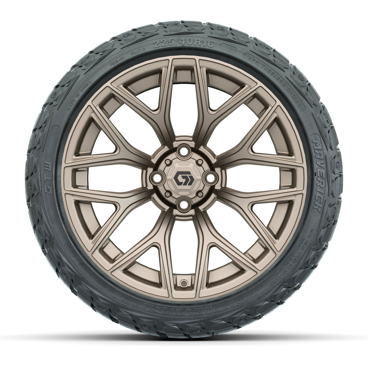 GTW® Monaco Matte Bronze 16 in Wheels with 225/40-R16 Maverick Street Tires - Full Set