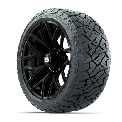 GTW® Monaco Gloss Black 16 in Wheels with 225/40-R16 Maverick Street Tires - Full Set
