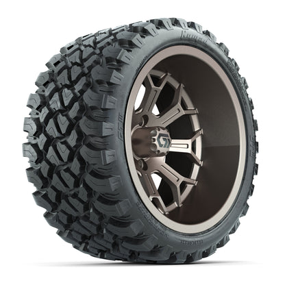 GTW® Assault Matte Bronze 15 in Wheels with 23X10-R15 Nomad Steel Belted Radial All-Terrain Tires - Full Set