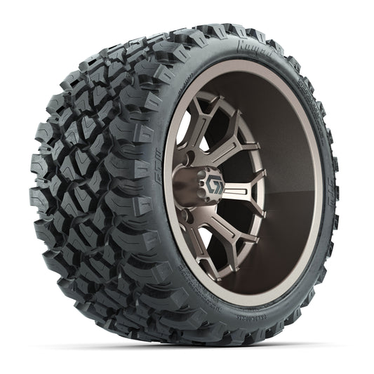 GTW® Assault Matte Bronze 15 in Wheels with 23X10-R15 Nomad Steel Belted Radial All-Terrain Tires - Full Set
