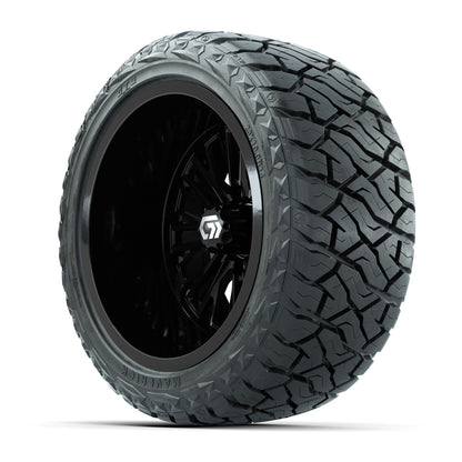 GTW® Viper Gloss Black 14 in Wheels with 23X10-R14 Maverick Steel Belted Radial All-Terrain Tires - Full Set
