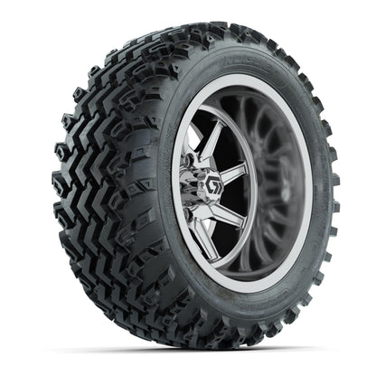 GTW® Reaper Chrome 14 in Wheels with 23X10-R14 Rogue All-Terrain Tires - Full Set