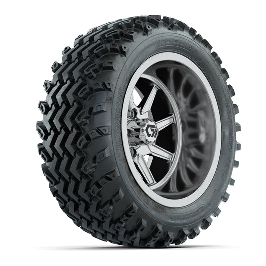 GTW® Reaper Chrome 14 in Wheels with 23X10-R14 Rogue All-Terrain Tires - Full Set