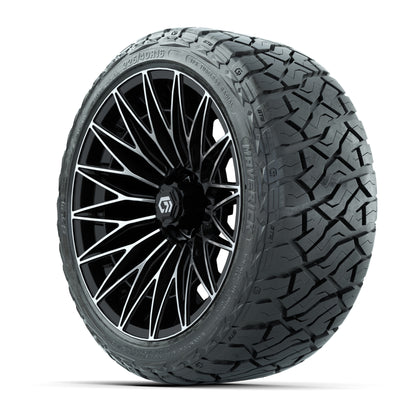 GTW® Blur Black/Machined 16 in Wheels with 225/40-R16 Maverick Street Tires - Full Set