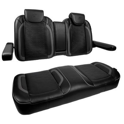 MadJax® EZGO RXV/L4/S4/Valor Black Commander Front Seat Cushions