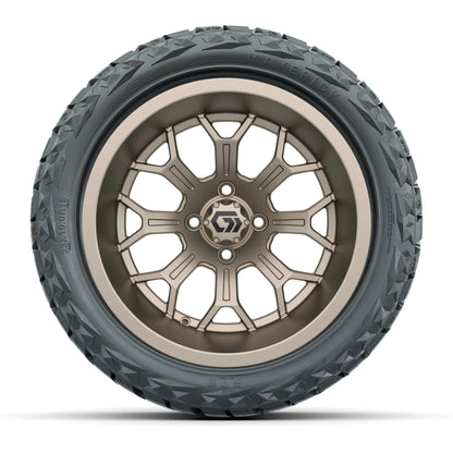 GTW® Assault Matte Bronze 15 in Wheels with 23X10-R15 Maverick Steel Belted Radial All-Terrain Tires - Full Set