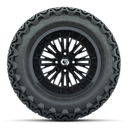 GTW® Viper Gloss Black 14 in Wheels with 23X10-14 Predator All-Terrain Tires - Full Set