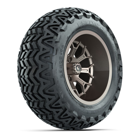 GTW® Assault Matte Bronze 14 in Wheels with 23X10-14 Predator All-Terrain Tires - Full Set