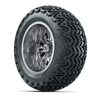 GTW® Viper Chrome 14 in Wheels with 23X10-14 Predator All-Terrain Tires - Full Set