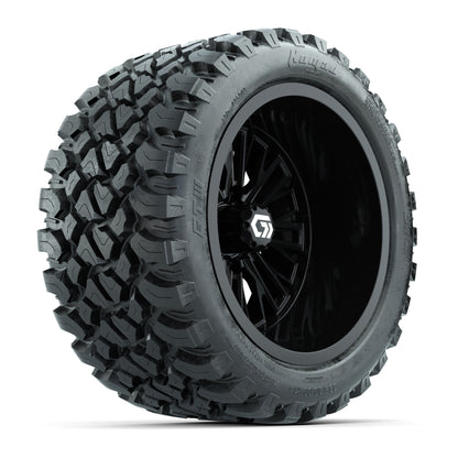 GTW® Viper Gloss Black 14 in Wheels with 23X10-R14 Nomad Steel Belt Radial All-Terrain Tires - Full Set