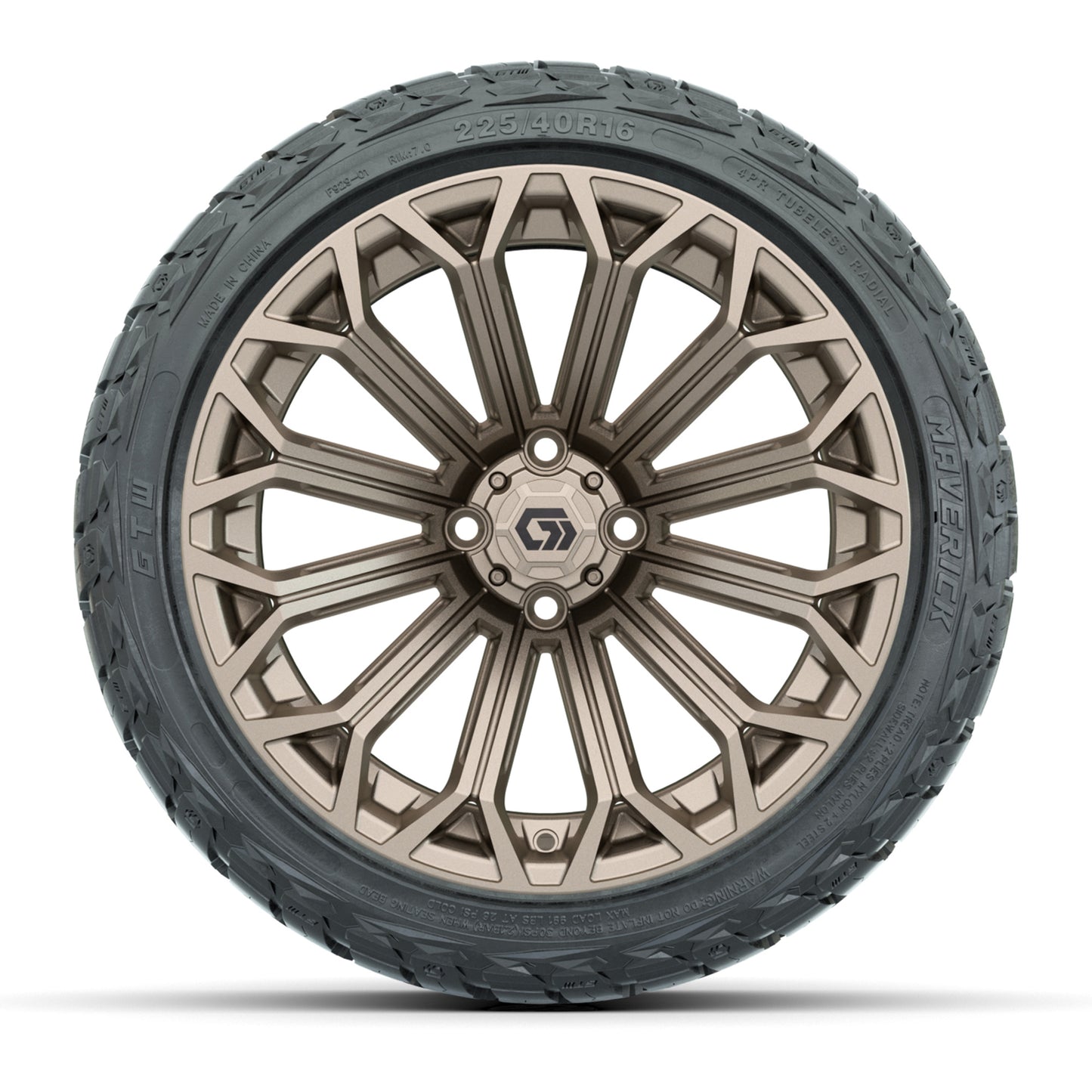 GTW® Phantom Matte Bronze 16 in Wheels with 225/40-R16 Maverick Street Tires - Full Set