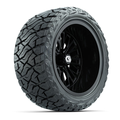 GTW® Viper Gloss Black 15 in Wheels with 23X10-R15 Maverick Steel Belted Radial All-Terrain Tires - Full Set