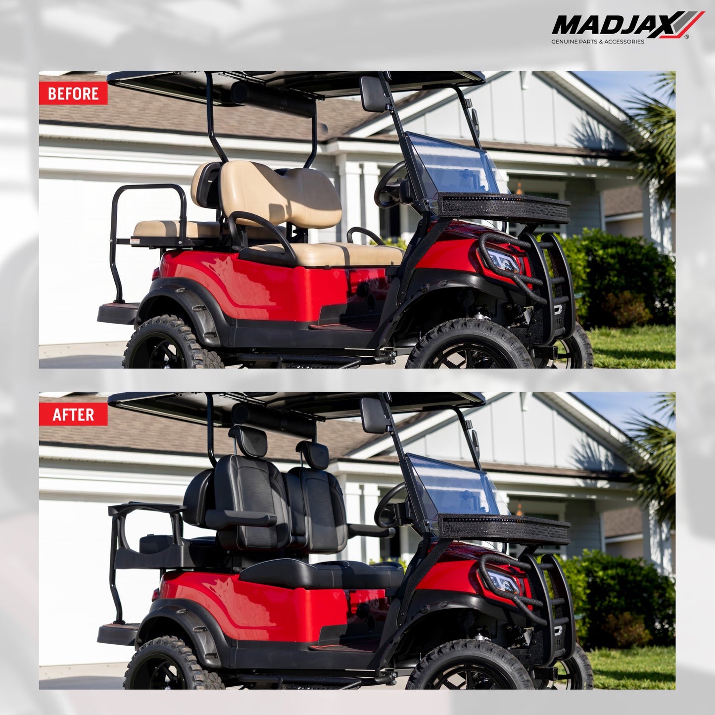 MadJax® Club Car Precedent/Tempo/Onward Caramel Commander Front Seat Cushions