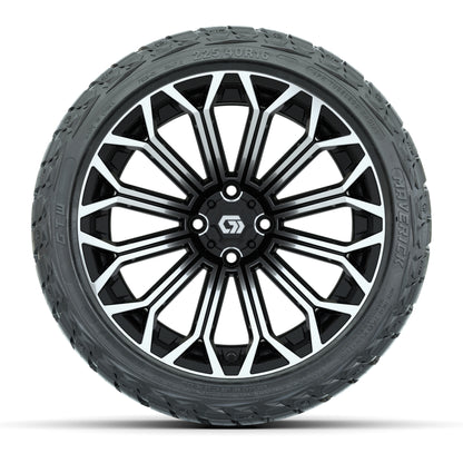 GTW® Phantom Black/Machined 16 in Wheels with 225/40-R16 Maverick Street Tires - Full Set