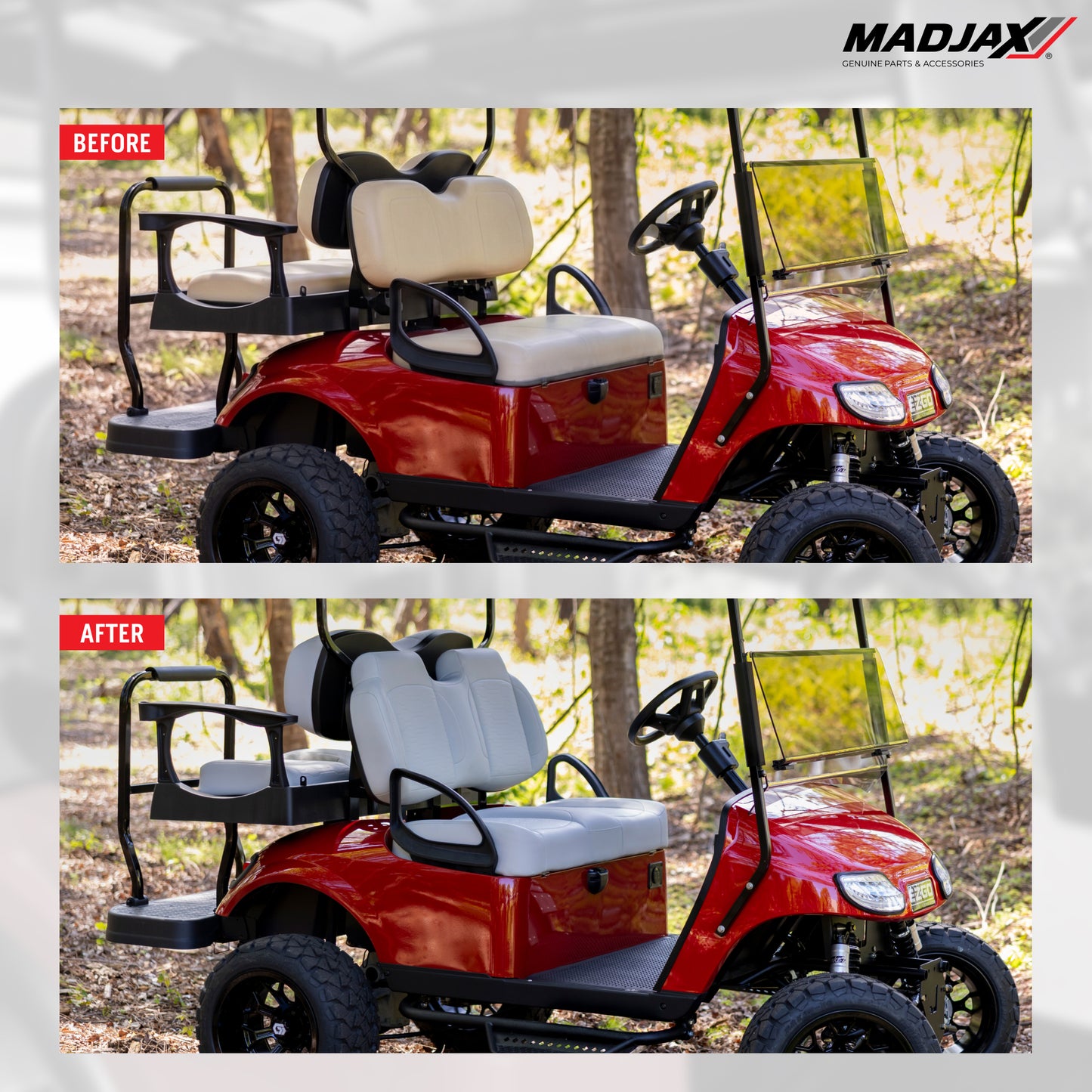 MadJax® Club Car Precedent/Tempo/Onward Black Aspen Front Seat CushionsItem