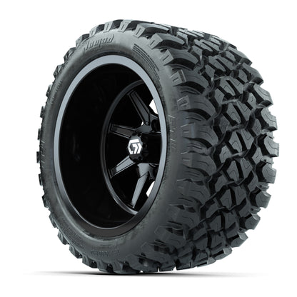 GTW® Reaper Gloss Black 14 in Wheels with 23X10-R14 Nomad Steel Belt Radial All-Terrain Tires - Full Set